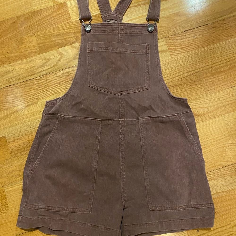 Aerie Mauve Short Overalls